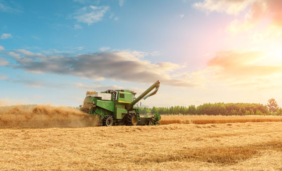 Green Tractor in use